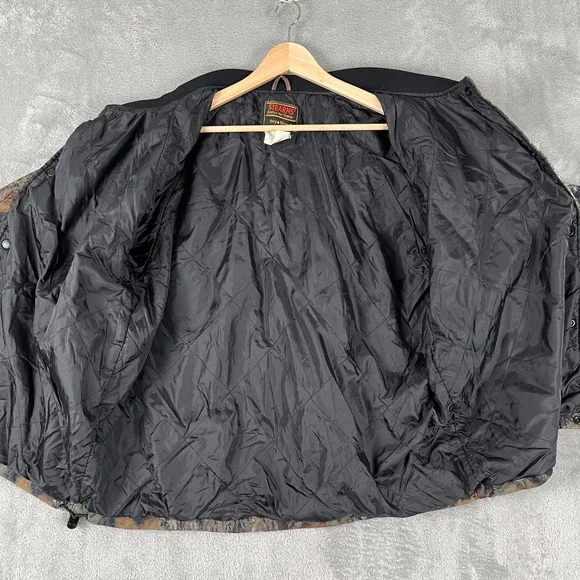 Stearns Dry Wear Hunting Jacket Mens Sz Large Realtree Camo Hardwoods Snap - Picture 3 of 9